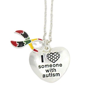 Love Autism สร้อยคอ จี้รูปจิ๊กซอว์ปริศนา ออทิสติก น่ารัก