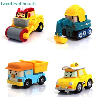 Tweettwehhno รถหุ่นยนต์ของเล่น อะนิเมะ Robocar 25 สไตล์ สีเงิน สําหรับเด็ก 1 ชิ้น