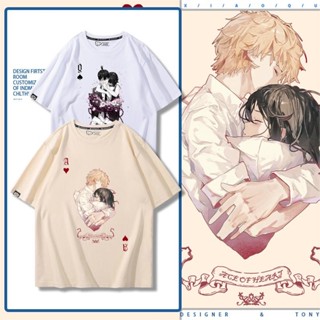Chainsaw Man อะนิเมะไฟฟ้า โป๊กเกอร์แขนสั้น สำหรับผู้ชายและผู้หญิง เสื้อยืดลายออกแบบผ่านการอินสตาแกรม