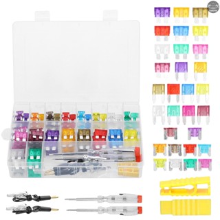 พร้อมส่ง ชุดฟิวส์ปลั๊กอิน พร้อมกล่องทดสอบวงจร 2 ชิ้น สําหรับรถยนต์ รถบรรทุก SUV RV Marine Boat 3A 5A 7.5A 10A 15A 20A 25A 30A 35A 40A 300 ชิ้น