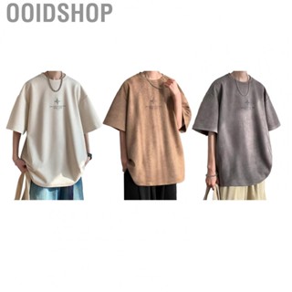 Ooidshop Men Shirt  Short Sleeves Polyester Fashion Boy Top Tee Comfortable  for Fashion