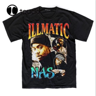 หายาก !! Nas Illmatic Rapper ฮิปฮอป สําหรับทุกเพศ ผู้ชาย และผู้หญิง#39;s| เสื้อยืด ไซซ์ S- ขนาดใหญ่