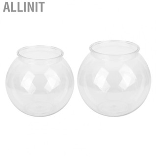 Allinit Aquatic  Heavy Duty Plastic Round Fish Bowl Style Break Proof Multipurpose Small Tank for Desk Bookcase