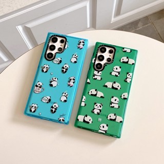 Casetify เคสโทรศัพท์มือถือแบบนิ่ม เรืองแสง ลายสีน้ํา แพนด้า สําหรับ Samsung Galaxy S23 S22 S21 Plus Ultra