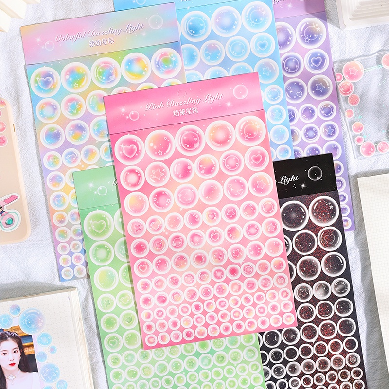 สติกเกอร์ ลายจุด ขนาดใหญ่ DIY สําหรับติดตกแต่งการ์ดรูปภาพนักเรียน