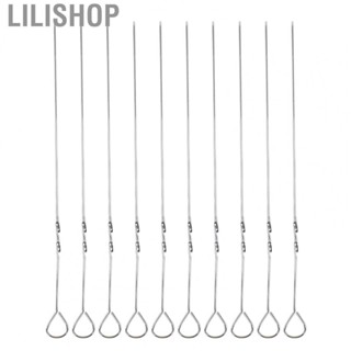 Lilishop 10pcs Stainless Steel Kebab Sticks For Meat Vegetable Grilling