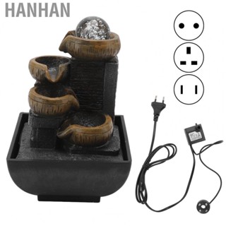 Hanhan Flowing Water Fountain Ornament  Desktop Fountain Ornament Mimic Waterfall Sounds Colorful Lamp Bead  for Office