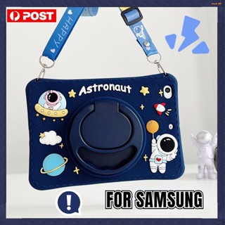 เคสซิลิโคน P619 X205 พร้อมสายคล้อง สําหรับ Samsung Tab S6 Lite Tab A8 10.5 นิ้ว Tab A 8.0 10.1 2019 Tab A7 Lite 8.7 นิ้ว 10.4 นิ้ว P610 P613 T295 T515 T500