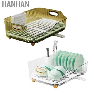 Hanhan Dish Drying Rack  Plastic Multifunctional Dish Rack Automatic Draining  for Kitchen