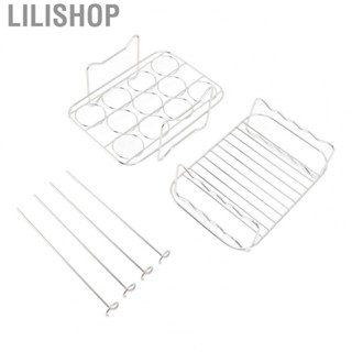 Lilishop Steamer Rack Set Egg Steamer Rack Barbecue Skewer 304 Stainless Steel Safe for NINJA  Home Parts