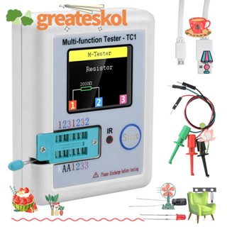 Greateskol LCR-TC1 เครื่องวัดมัลติมิเตอร์ หน้าจอ LCD PNP NPN ไดโอด ไตรโอด