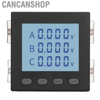 Cancanshop YG194U-9XY Smart 3 Phase Voltage Meter LCD Display Intelligent ABS Flame Retardant Housing Voltmeter AC220V Voltage