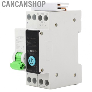 Cancanshop Circuit Breaker 3 Timing Modes 16A 6KA Breaking  1P+N Pa66 Smart WiFi Circuit Breaker with Metering for Office Building