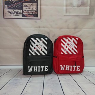 OFF - white กระเป๋านักเรียน ลายปลาฉลาม สีขาว สําหรับกลางแจ้ง 2204