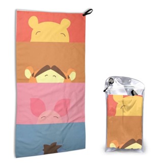 Disneys Winnie The Pooh ผ้าขนหนูนุ่ม ดูดซับน้ําได้ดี แห้งเร็ว 16x31.5 นิ้ว สําหรับออกกําลังกาย ตั้งแคมป์