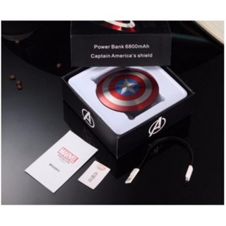 Captain America Powerbank Dual USB 6800 mAh Fast charging