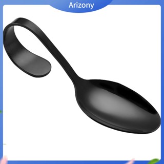 Arizony|  ช้อนส้อม สเตนเลส ด้ามจับโค้ง สําหรับบุฟเฟ่ต์โรงแรม ห้องครัว ขนมหวาน ซุป