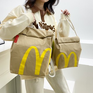 Mcdonalds กระเป๋าเป้สะพายหลัง กระเป๋านักเรียน กระเป๋าเมสเซนเจอร์ ลําลอง ขนาดใหญ่ จุของได้เยอะ สําหรับเด็ก และนักเรียน