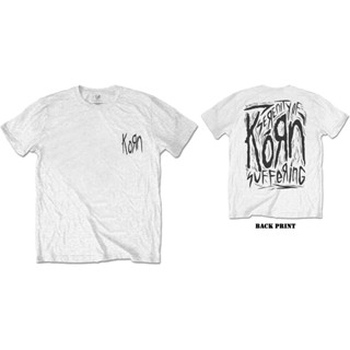 เสื้อยืด พิมพ์ลาย Korn Scratched Type Official สําหรับผู้ชาย