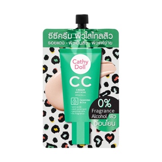 (กล่องX6ซอง) Cathy Doll CC Cream Anti Acne SPF50 PA+++ สูตรซิก้า #All Skin Tones ใช้ได้ทุกสีผิว (ต้องดูแลตัวเองบ้างแล้ว)