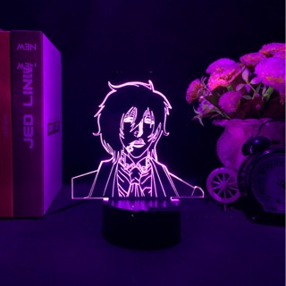 โคมไฟ LED รูปการ์ตูนอนิเมะมังงะ 3d ชาร์จ USB สําหรับตกแต่งบ้าน วันเกิด