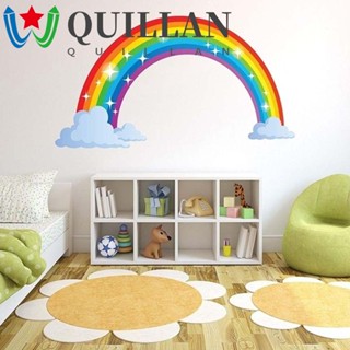 Quillan สติกเกอร์กากเพชร 70x43 ซม. ลอกออกได้ สําหรับติดตกแต่งผนังห้องเด็กอนุบาล บ้าน