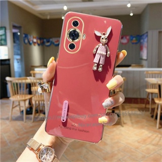 เคสโทรศัพท์มือถือแบบนิ่ม TPU กันกระแทก กันรอยเลนส์ ลายกระต่าย แฟชั่น สําหรับ Huawei Nova 11 Pro 11i Y91 Y71 2023 Nova 11i