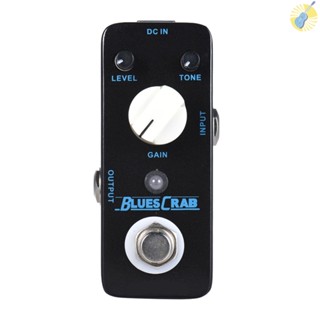 พร้อมส่ง MOOER Blues CRAB Blues Overdrive แป้นเหยียบเอฟเฟคกีตาร์ แบบโลหะ