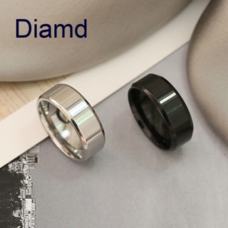 Diamd แหวนสเตนเลส เนื้อแมตต์ สไตล์พังก์ เรียบง่าย ของขวัญเครื่องประดับ สําหรับผู้ชาย