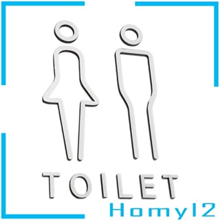 [HOMYL2] ป้ายสัญลักษณ์ สไตล์นอร์ดิกย้อนยุค สําหรับตกแต่งห้องน้ํา ร้านอาหาร 2 ชิ้น