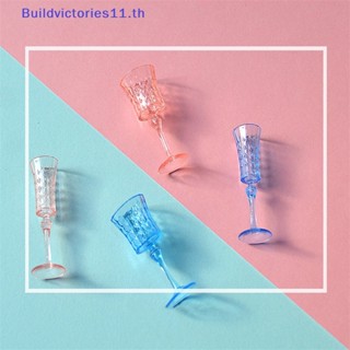 Buildvictories11 โมเดลแก้วไวน์ แชมเปญ แก้วน้ําแกะสลักจิ๋ว 1:6 อุปกรณ์เสริม สําหรับตกแต่งบ้านตุ๊กตา 7 ชิ้น ต่อชุด