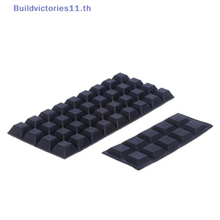 Buildvictories11 แผ่นยางกันชนประตู ทรงสี่เหลี่ยม มีกาวในตัว สําหรับเฟอร์นิเจอร์ 40 ชิ้น