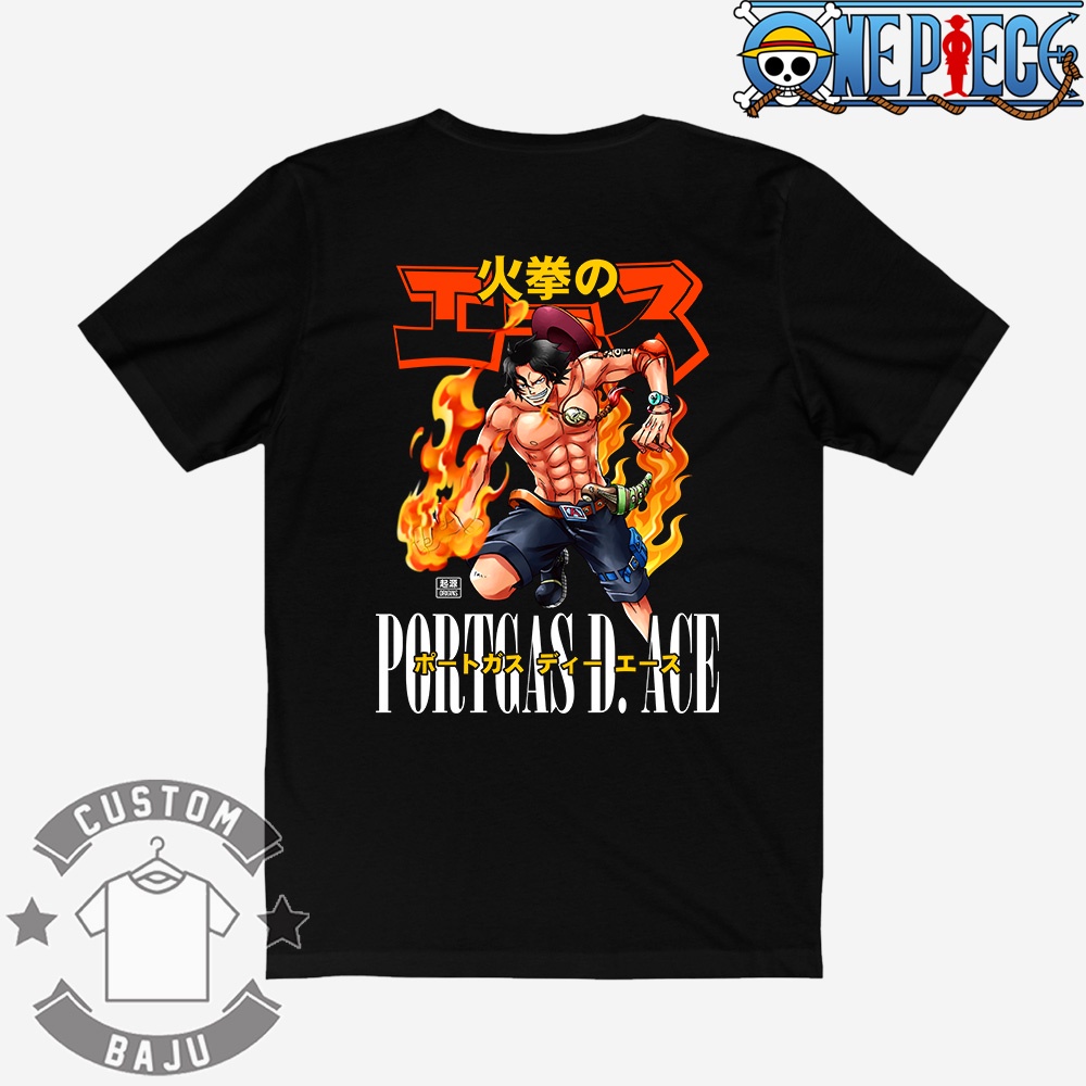 Portgas D Ace Anime One Piece T-Shirt 883 cotten tee
