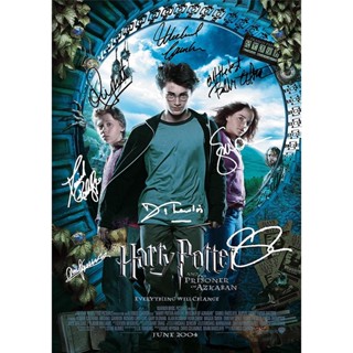 โปสเตอร์ภาพยนตร์ Harry Potter and The Prisoner of Azkaban พร้อมลายเซ็นลายเซ็น 0627