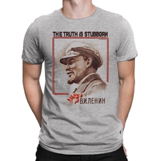 เสื้อยืดคอกลม แขนสั้น พิมพ์ลาย Lenin The Truth Is Stubborn Soviet Union Ussr Communist ขนาดใหญ่ แฟชั่นฤดูร้อน สําหรับผู้ชาย 2019