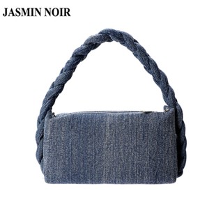 Jasmin NOIR กระเป๋าถือ กระเป๋าสะพายไหล่ ผ้ายีน สไตล์เรโทร สําหรับสตรี