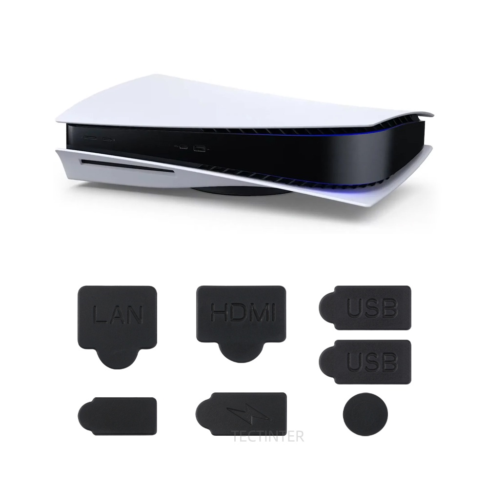 ชุดปลั๊กซิลิโคน กันฝุ่น สําหรับ PS5 USB HDM 6 ชิ้น