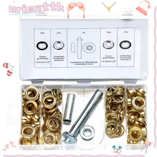 Orienttk ชุดเครื่องมือซ่อมแซมผ้าใบ ตาไก่ ทองเหลือง 1/2 นิ้ว 103 ชิ้น