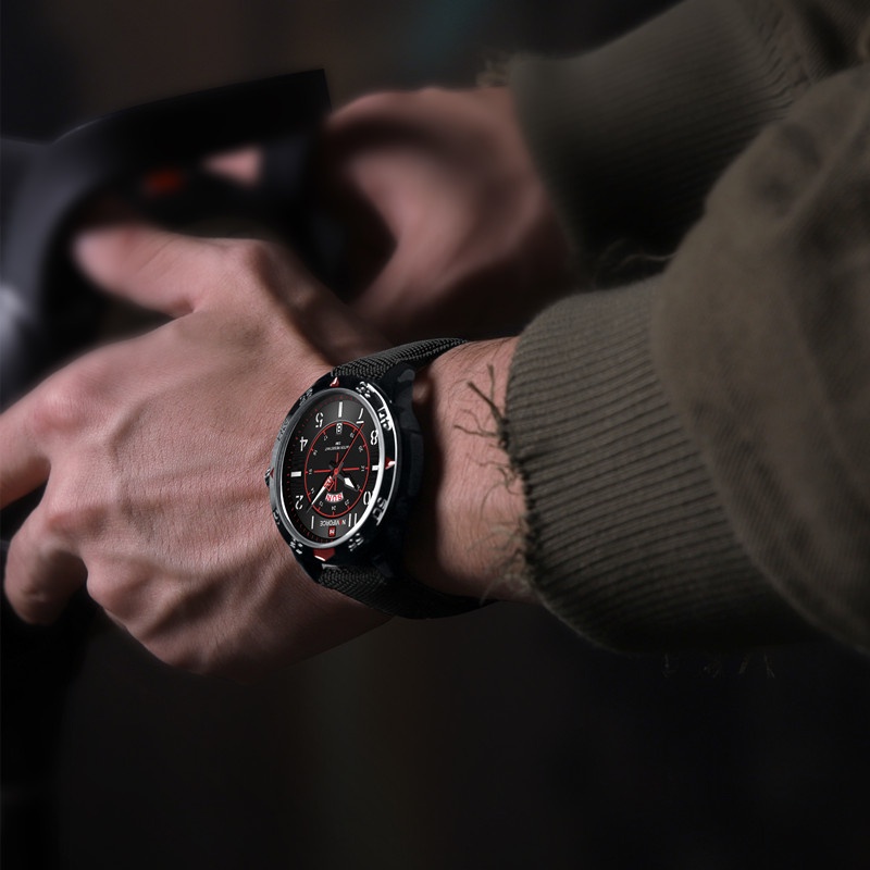 Relógio Masculino NAVIFORCE แฟชั่นนาฬิกาสปอร์ตผู้ชายสายไนลอนนาฬิกาข้อมือควอตซ์กันน้ํา