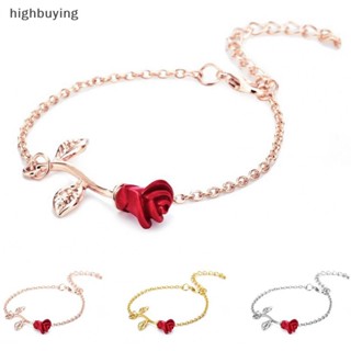 [highbuying] สร้อยข้อมือผู้หญิง สร้อยข้อมือเลเซอร์ กุหลาบ ปรับได้ เครื่องประดับไฟฟ้า ยาว สําหรับงานปาร์ตี้ ใหม่ พร้อมส่ง