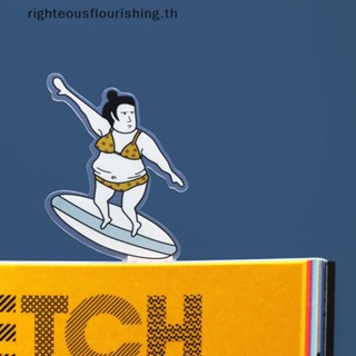 Righteousflourishs.th ที่คั่นหนังสือ ลายการ์ตูนเด็กผู้หญิง เล่นเซิร์ฟ 5 ชิ้น