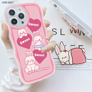 OPPO Reno 8 7 7Z 8Z 8T Pro 5G 4G เคสออปโป้ สำหรับ Case Love Bunny เคส เคสโทรศัพท์ เคสมือถือ Full Cover Soft Clear Phone Case Shockproof Cases【With Free Holder】