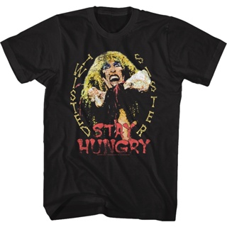 เสื้อยืด พิมพ์ลาย Stay Hungry Twisted Sister สําหรับผู้หญิง