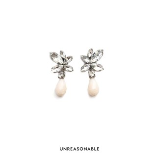 ต่างหู Drop สี Ivory ต่างหูคลิป ต่างหูก้านเงินแท้ น้ำหนักเบา สวยใส่สบาย Unreasonable Accessories UA0442-04