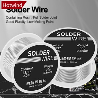 Hotwind 63/37 ลวดเชื่อมบัดกรี ดีบุก แกนขัดสน 0.8 มม. ฟลักซ์เชื่อมบัดกรี 2.0% 30 กรัม E5R4