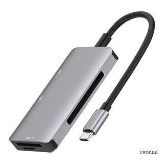 Iwo ความเร็วสูง ​​อะแดปเตอร์ฮับข้อมูล USB 3 0 Type-C 5 พอร์ต