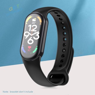 [Getdouble.th] สายนาฬิกาข้อมือซิลิโคน แบบกด สําหรับ Xiaomi Mi Band 8 [Getdouble.th]