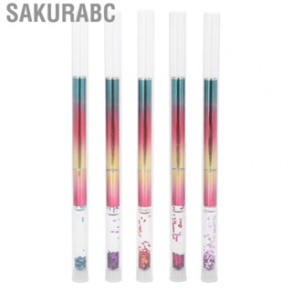 Sakurabc Nail Art Pen Nylon Oil Filling Gel Brush  Color Quicksand Crystal Carving J