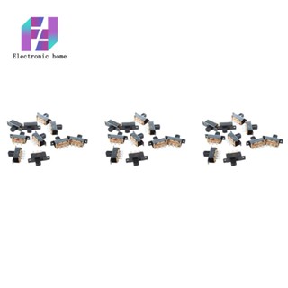 แผงสวิตช์สไลด์ SS22F25-G7 2 ตําแหน่ง DPDT 2P2T ขนาดเล็ก 30 ชิ้น