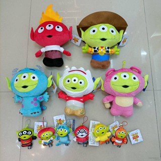 Sy7 ตุ๊กตาหมีสตรอเบอร์รี่ Pixar Woody Monster Animal Story Line up Standing Cross dressing Plush Woody Monste ของเล่นสําหรับเด็ก